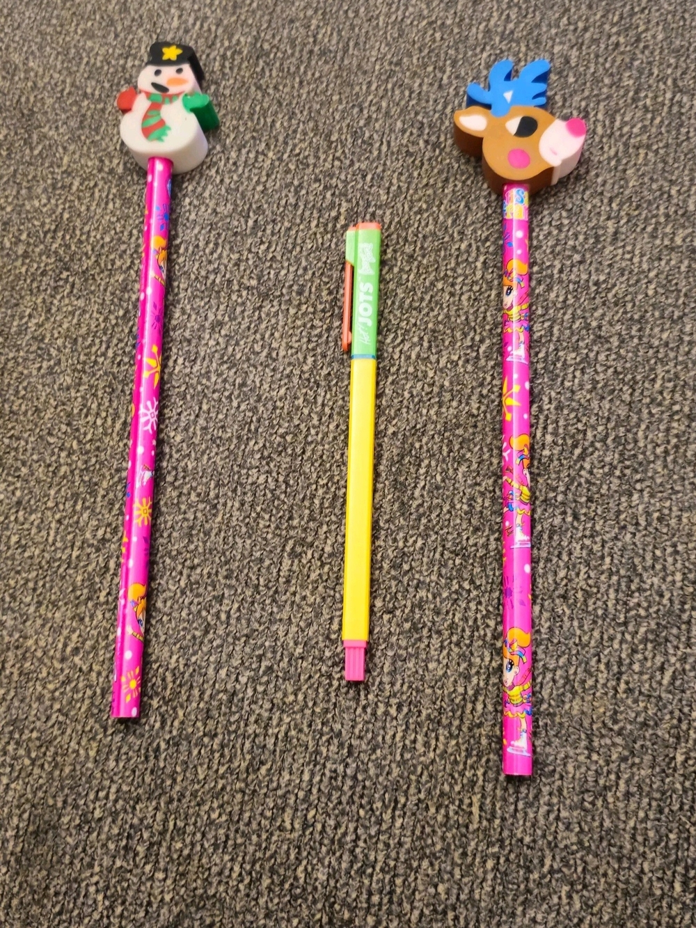 Lisa Frank Pink Holiday Character Pencils